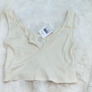 Brandy Melville Yellow Cropped Tank